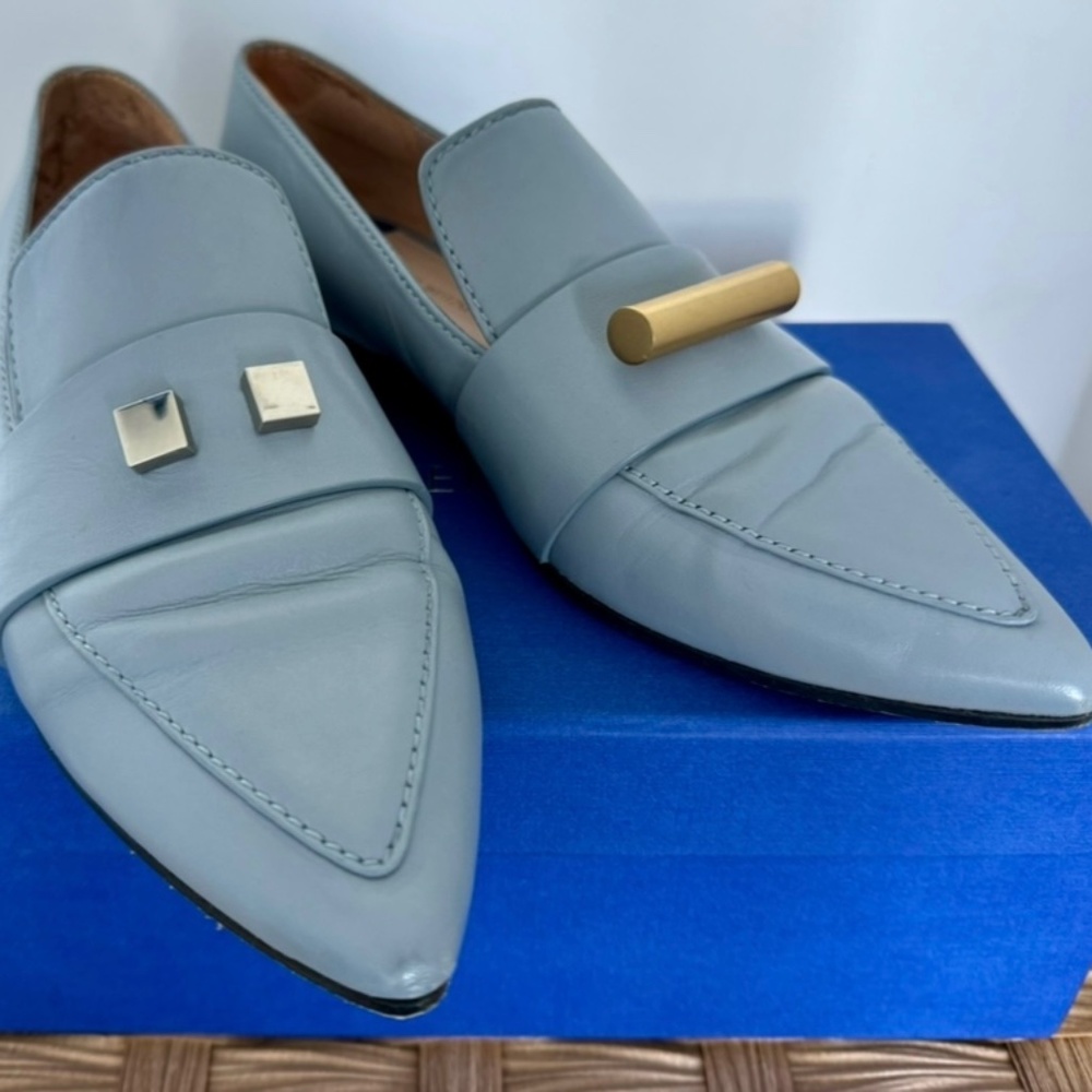 Stuart Weitzman blue-grey loafers - size 7.5